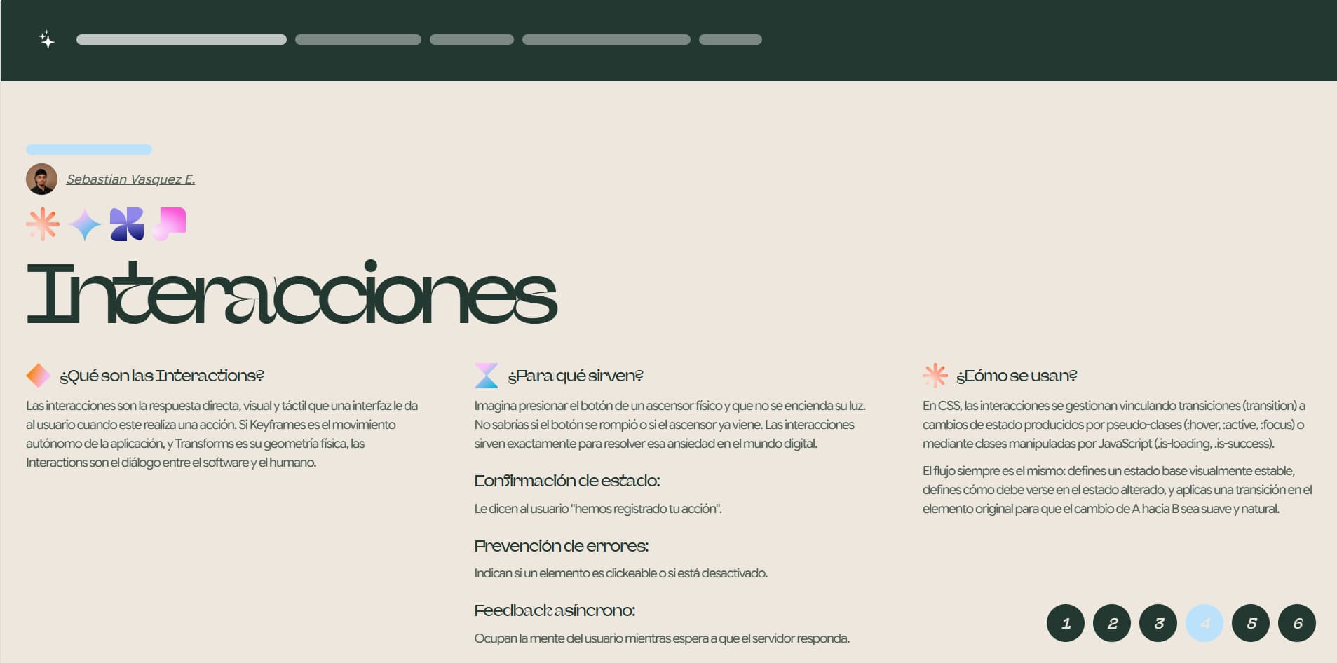 Interacciones Mockup